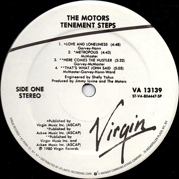 The Motors : Tenement Steps (LP, Album, Die)
