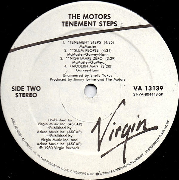 The Motors : Tenement Steps (LP, Album, Die)