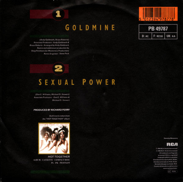 Pointer Sisters : Goldmine (7", Single)