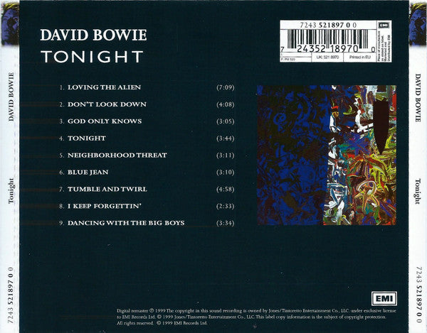 David Bowie : Tonight (CD, Album, Enh, RE, RM)