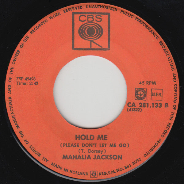 Mahalia Jackson : Elijah Rock (7", Single, Yel)