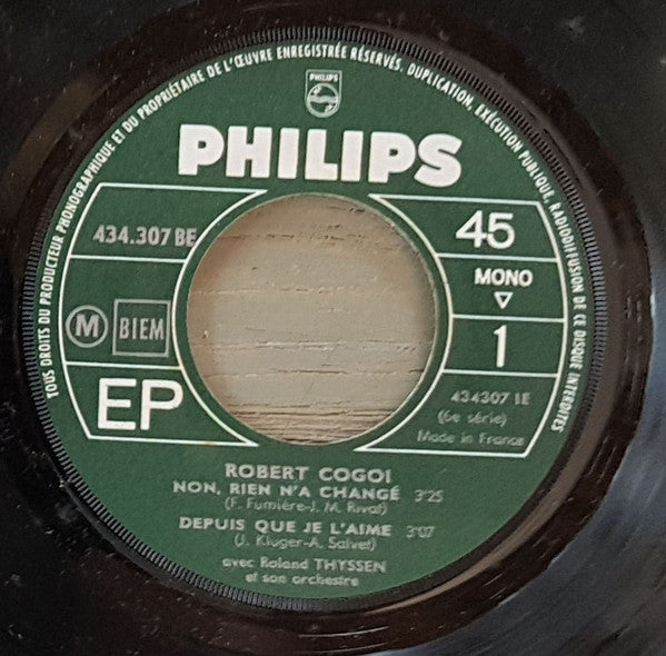 Robert Cogoi : Non, Rien N'A Changé (7", EP)