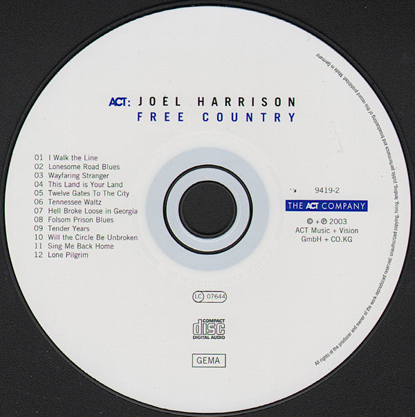 Joel Harrison (2) : Free Country (CD, Album)