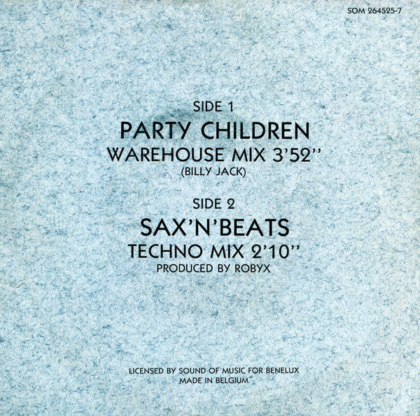 Wareband Featuring Tad Robinson : Party Children (7", Single)