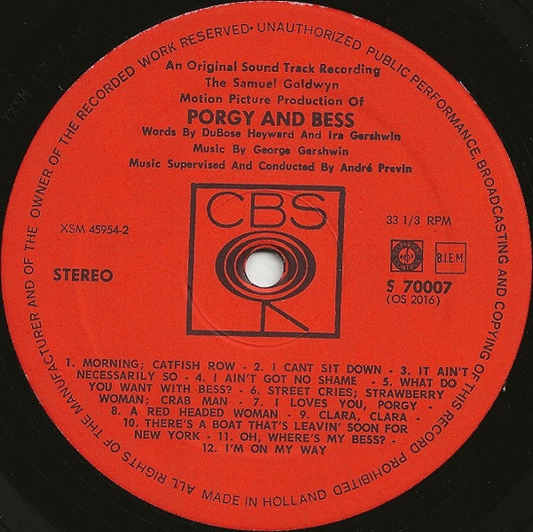 Samuel Goldwyn : Porgy And Bess (LP, Album)