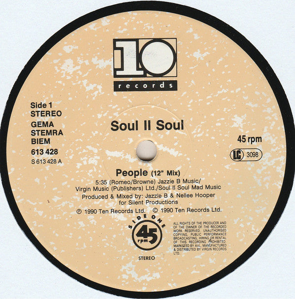 Soul II Soul : People (12")