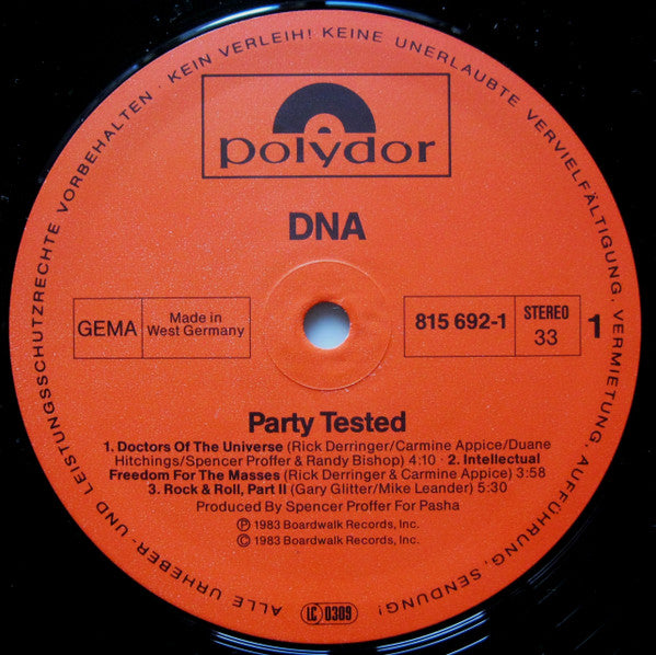 DNA (22) : Party Tested (LP, Album)