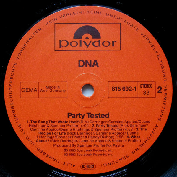 DNA (22) : Party Tested (LP, Album)