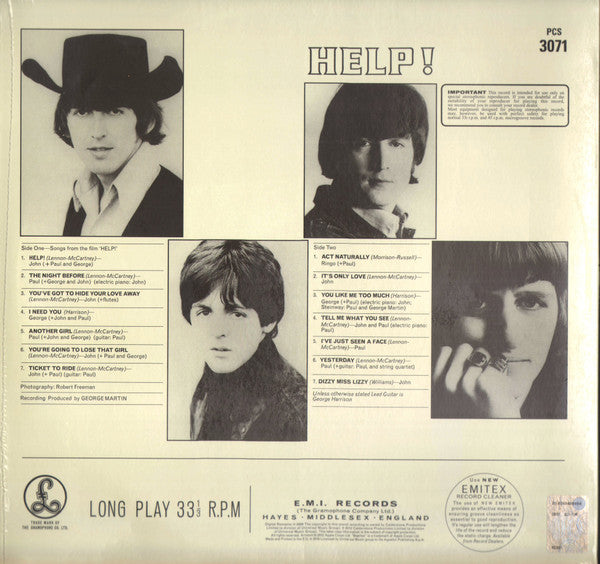 The Beatles : Help ! (LP, Album, RE, RM, RP, 180)