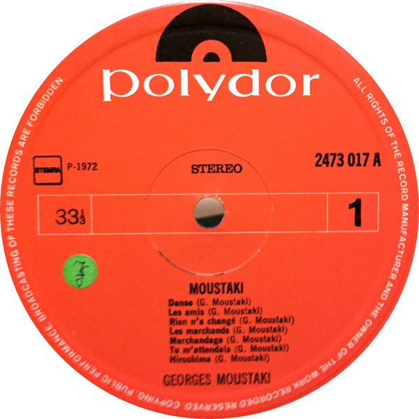 Georges Moustaki : Moustaki (LP, Album, Gat)