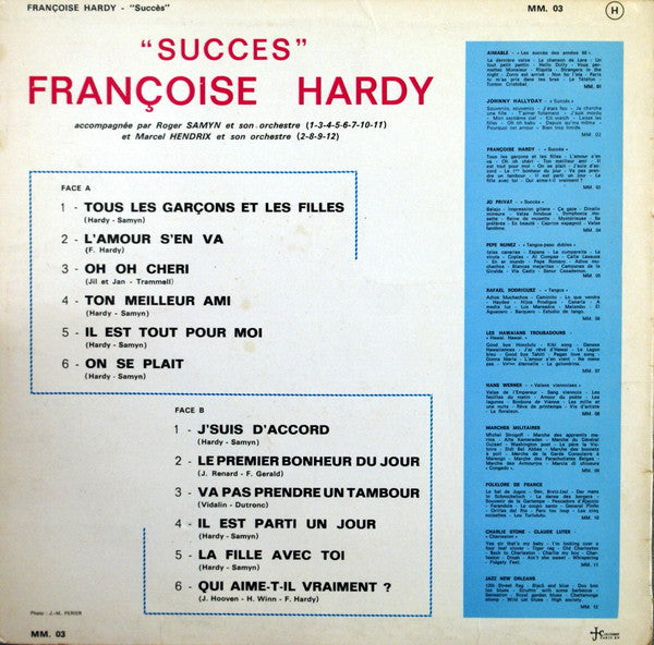 Françoise Hardy : Succes (LP, Comp)