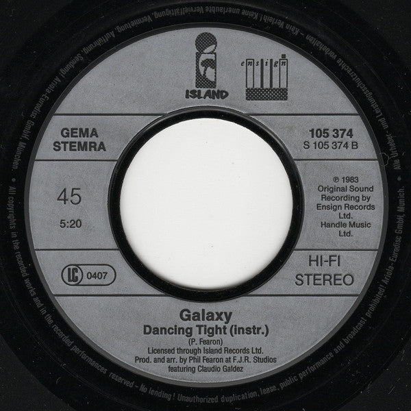 Galaxy (4) : Dancing Tight (7", Single)