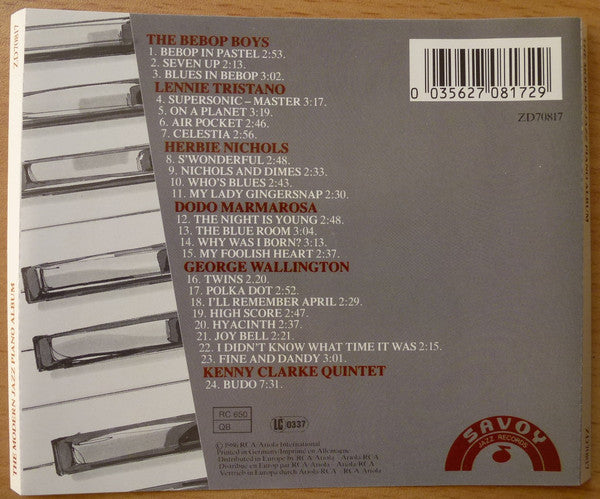 Bud Powell, Lennie Tristano, Herbie Nichols, Dodo Marmarosa, George Wallington, Horace Silver : The Modern Jazz Piano Album (CD, Comp, RE)
