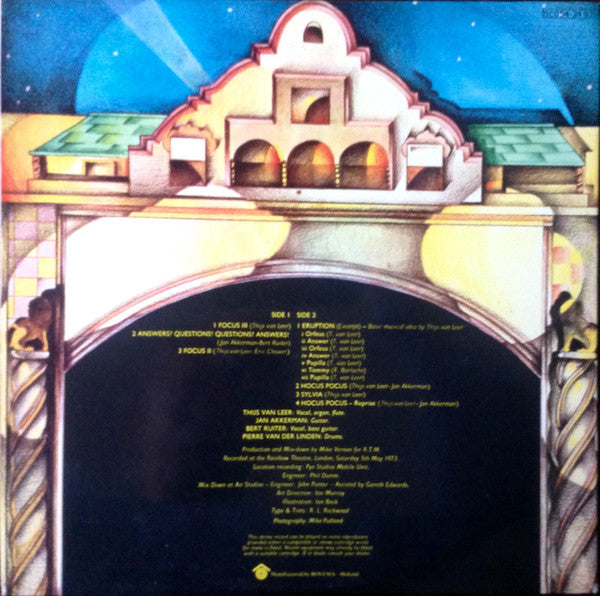 Focus (2) : Focus At The Rainbow (LP, Album, Gat)