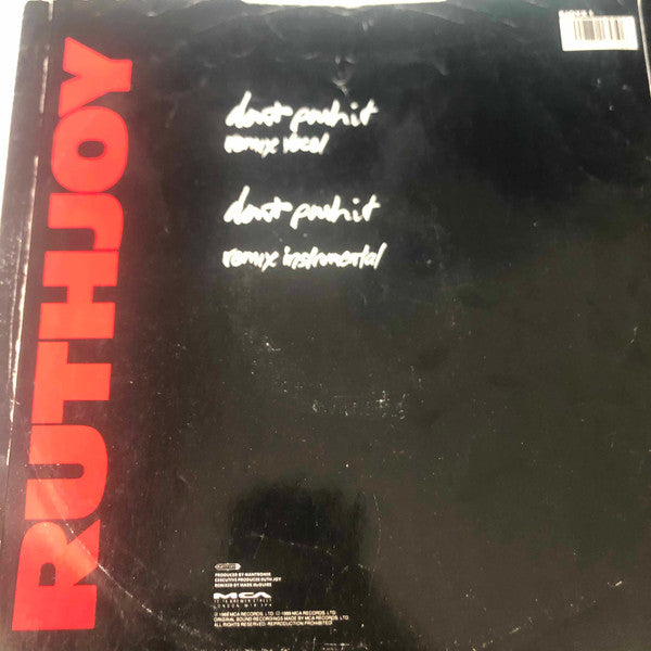 Ruth Joy : Don't Push It (Remix) (12")