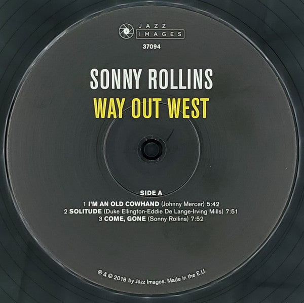Sonny Rollins : Way Out West (LP, Album, RE, 180)