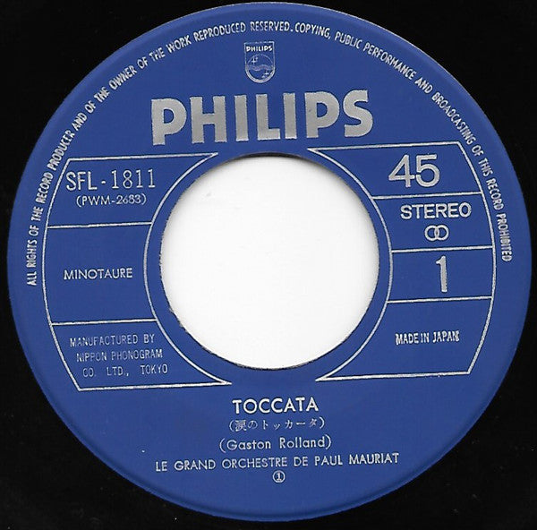 Le Grand Orchestre De Paul Mauriat : 涙のトッカータ = Toccata (7", Single)