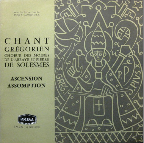 Chœur Des Moines De L'Abbaye Saint-Pierre De Solesmes : Chant Grégorien • Ascension / Assumption (LP, Album)