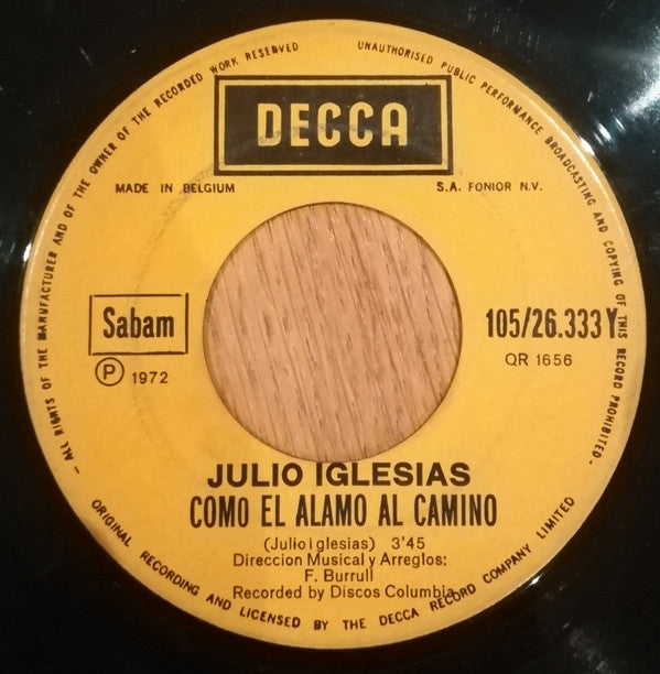 Julio Iglesias : Un Canto A Galicia (7", Single)