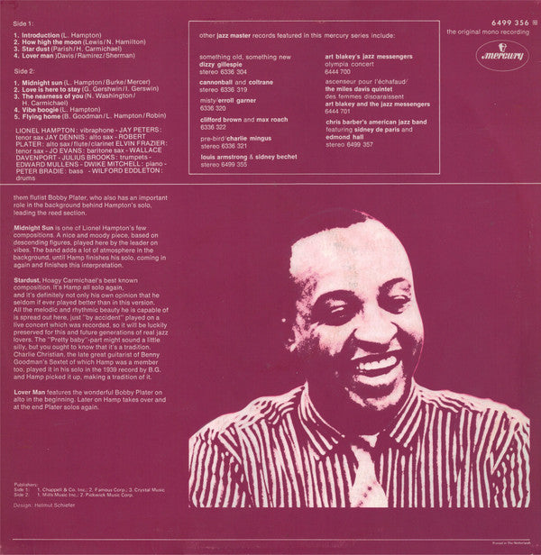 Lionel Hampton : Apollo Hall Concert (LP, Album, Mono, RE)