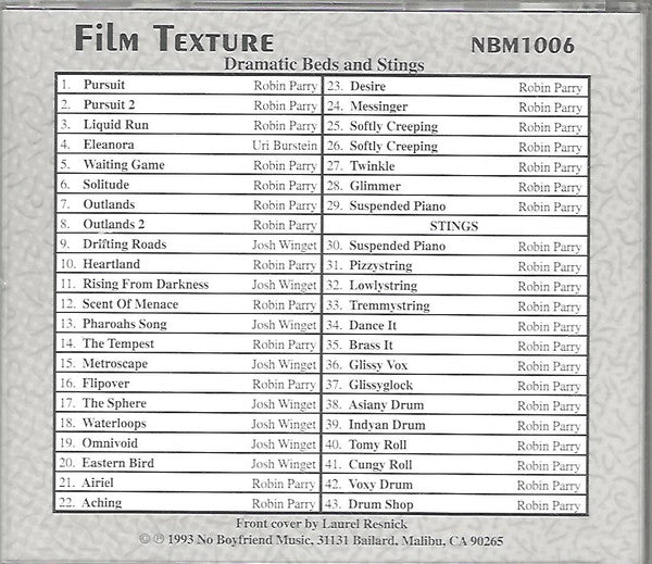 Robin Parry, Uri Burstein, Josh Winget : Film Texture - Dramatic Beds And Stings (CD)