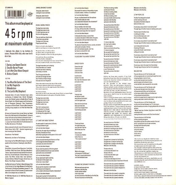 Diamanda Galas* : You Must Be Certain Of The Devil (LP, Album)