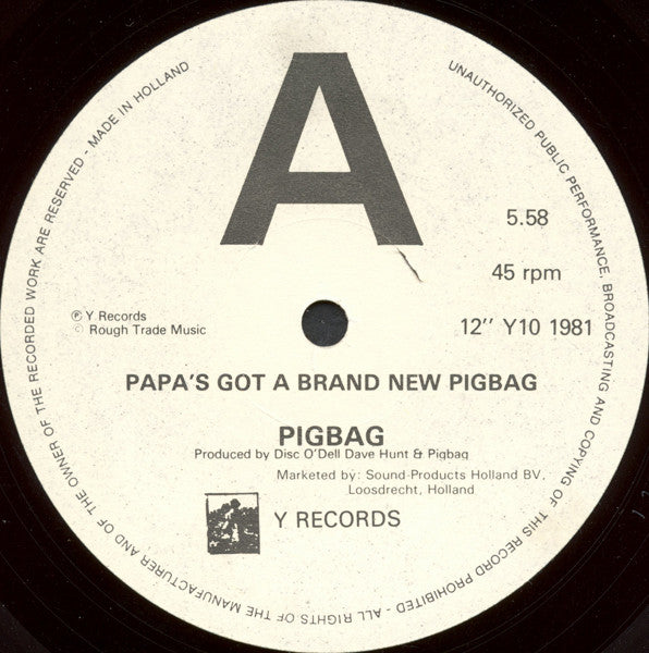 Pigbag : Papa's Got A Brand New Pigbag (12", Single)