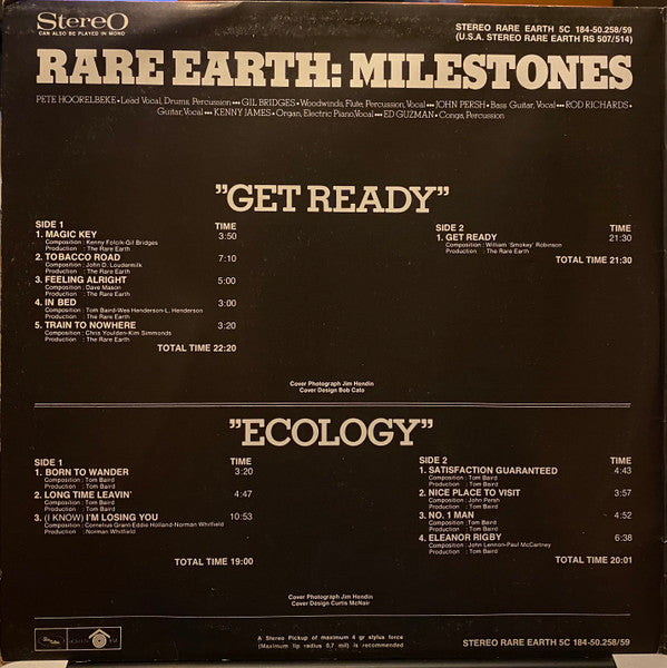 Rare Earth : Get Ready / Ecology (2xLP, Comp)