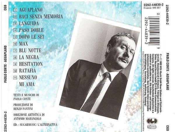 Paolo Conte : Aguaplano (CD, Album)
