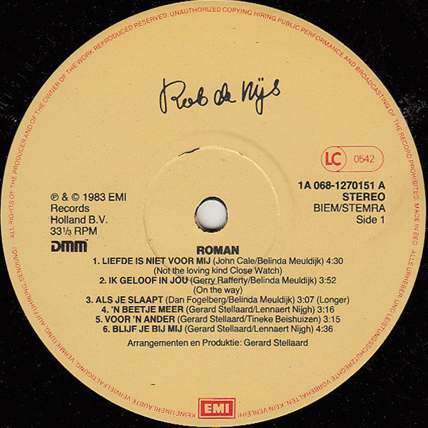 Rob de Nijs : Roman (LP, Album)