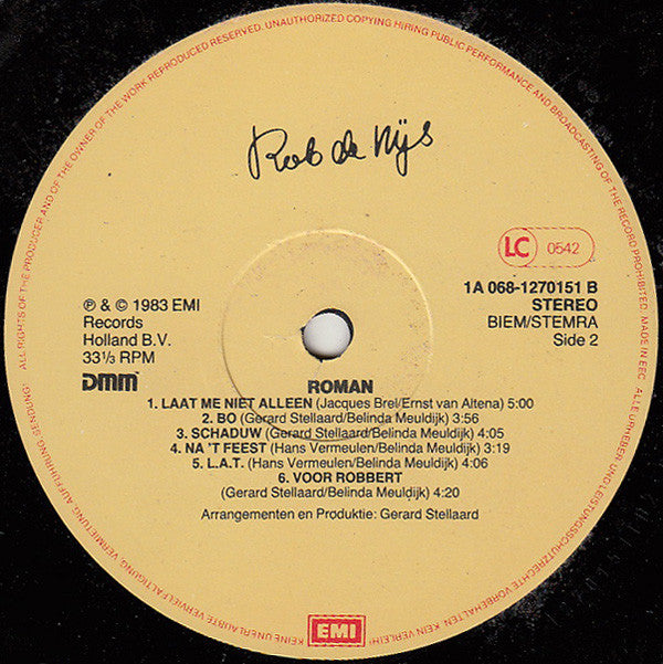 Rob de Nijs : Roman (LP, Album)