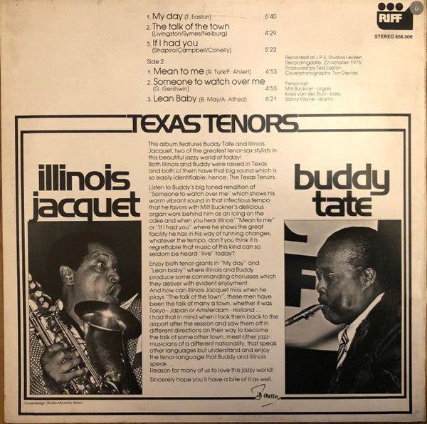 Illinois Jacquet, Buddy Tate : Texas Tenors (LP, Album)
