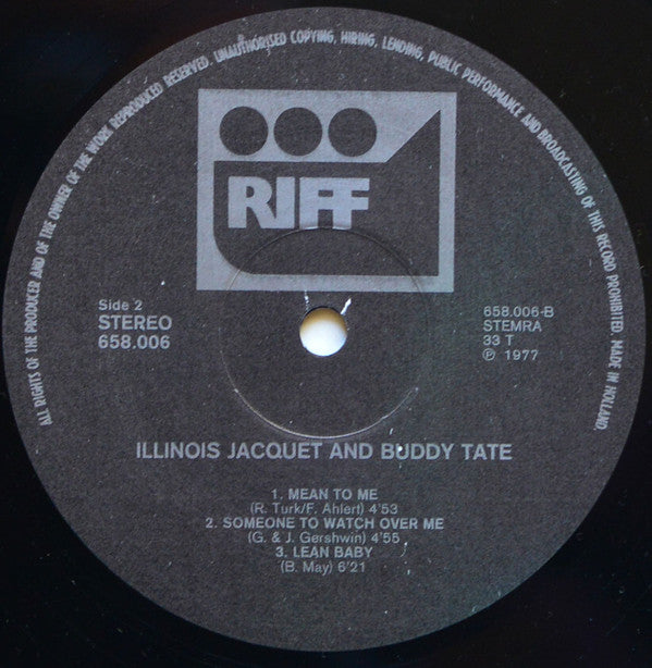 Illinois Jacquet, Buddy Tate : Texas Tenors (LP, Album)