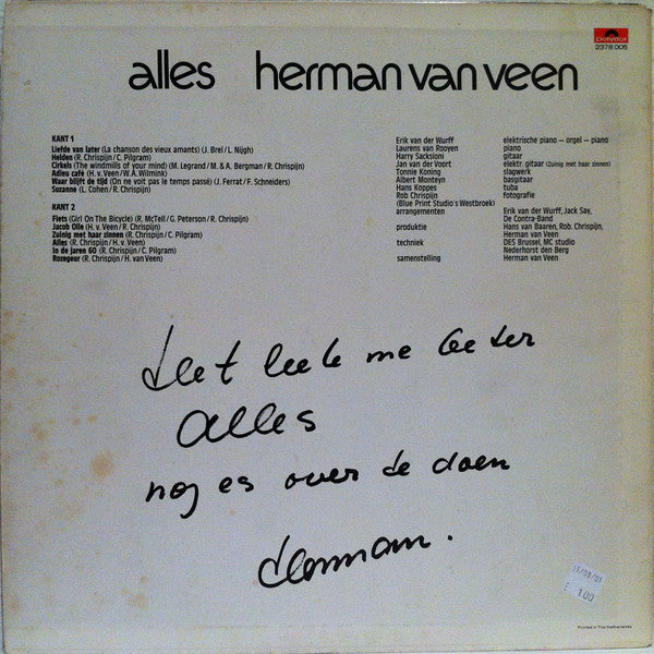 Herman van Veen : Alles (LP, Album)