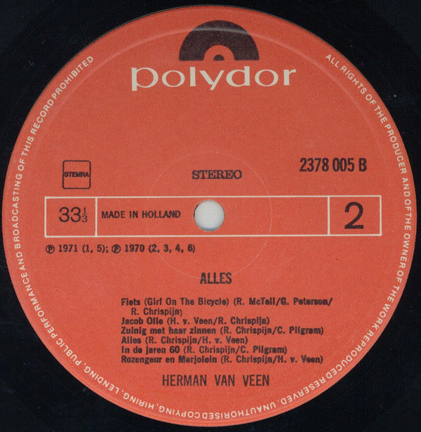 Herman van Veen : Alles (LP, Album)