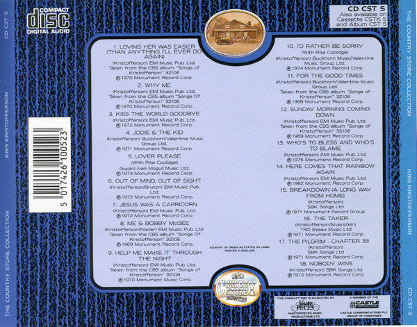 Kris Kristofferson : The Country Store Collection (CD, Comp)