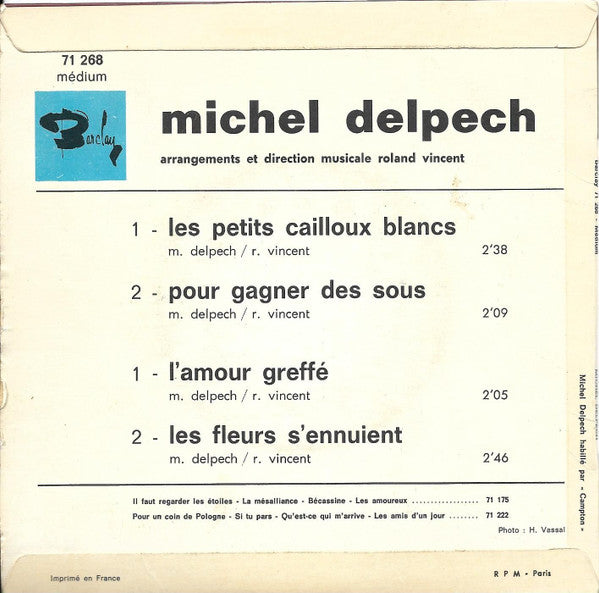 Michel Delpech : Les Petits Cailloux Blancs (7", EP)