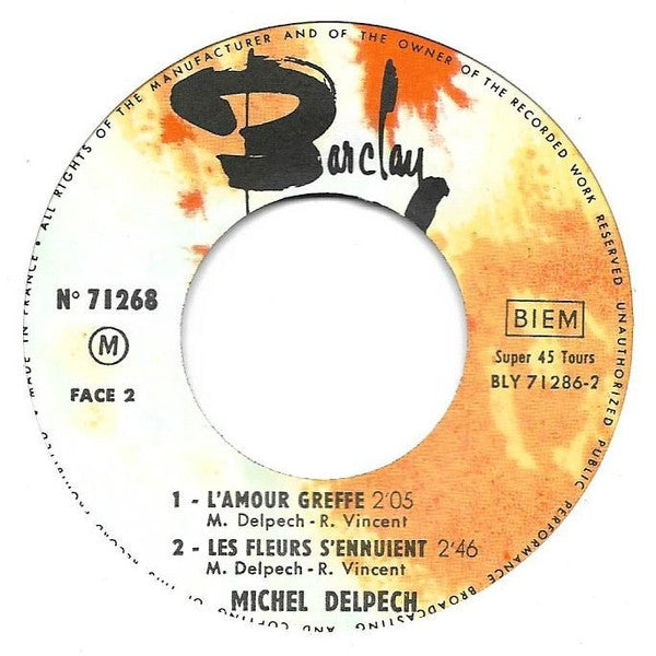 Michel Delpech : Les Petits Cailloux Blancs (7", EP)