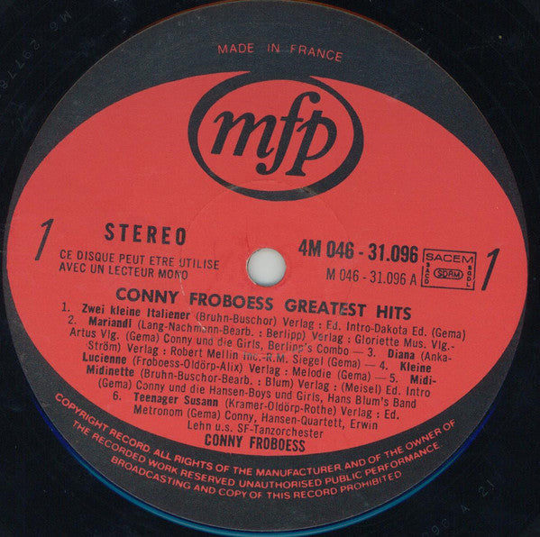 Conny Froboess : Greatest Hits (LP, Comp)