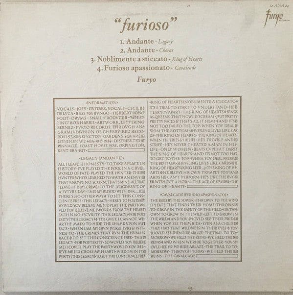 Furyo : Furioso (12")