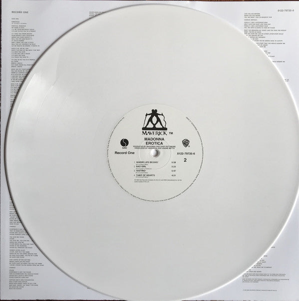 Madonna : Erotica (2xLP, Album, Ltd, RE, Whi)