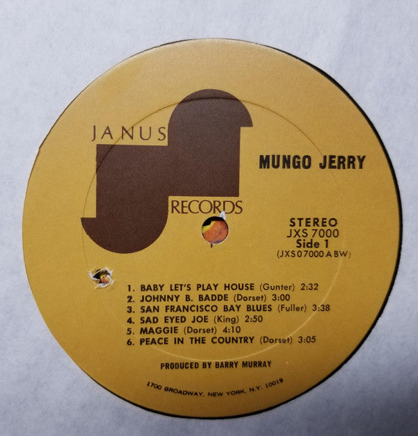 Mungo Jerry : Mungo Jerry (LP, Album, Uni)