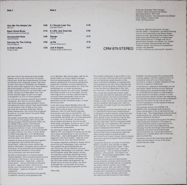 Oscar Peterson : Tracks (LP, Album)