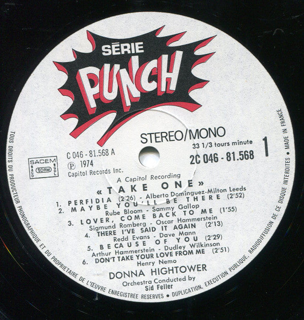 Donna Hightower : Take One ! (LP, Album)