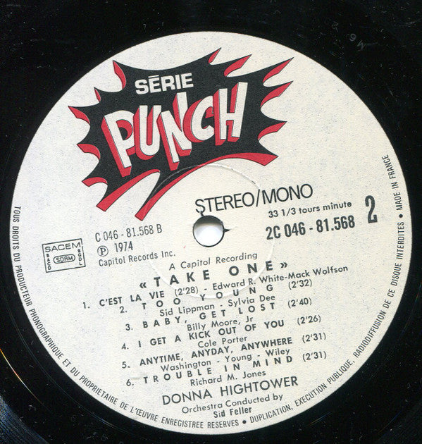 Donna Hightower : Take One ! (LP, Album)