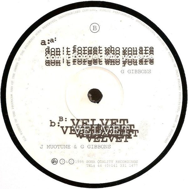 Rejuvination : Don't Forget Who You Are (12")