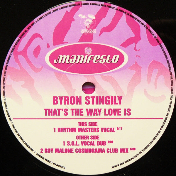 Byron Stingily : That's The Way Love Is (12")