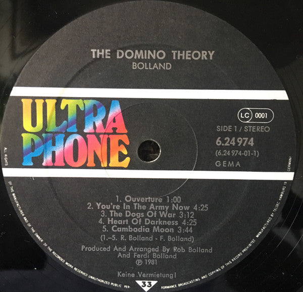 Bolland* : The Domino Theory (LP, Album)