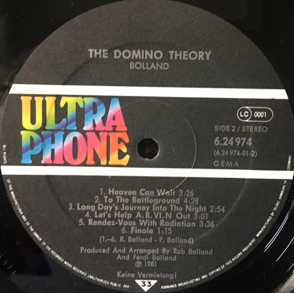 Bolland* : The Domino Theory (LP, Album)