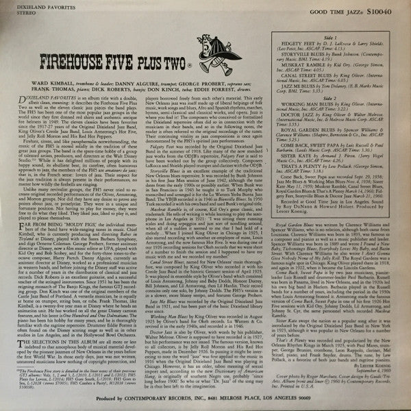 Firehouse Five Plus Two : Dixieland Favorites (LP, Album)